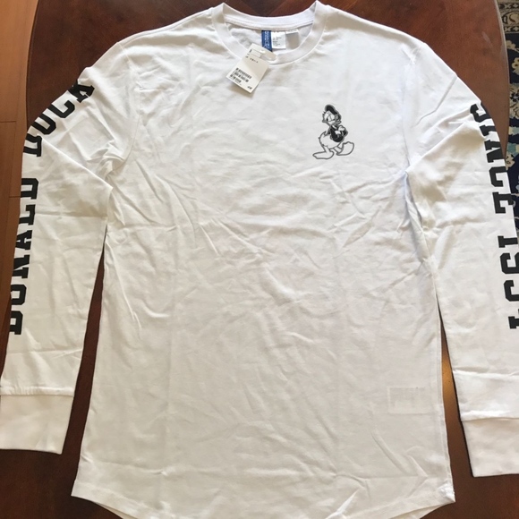 H&M Disney Donald Duck Long Sleeve T-shirts M,L,XL - Picture 2 of 8